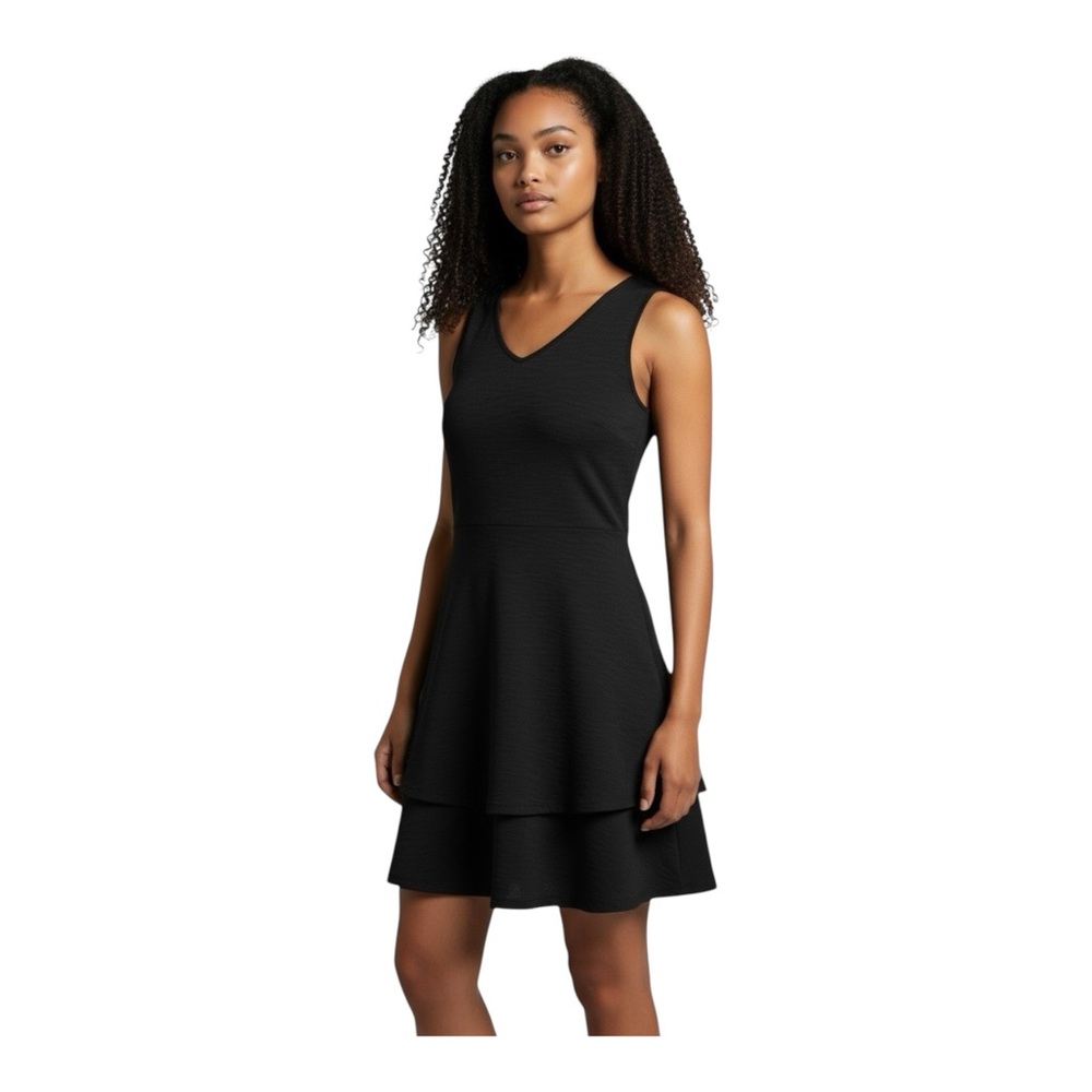 Sandro Sleeveless V-Neck Exposed Zipper Fit N Flare Party LBD Dress New
